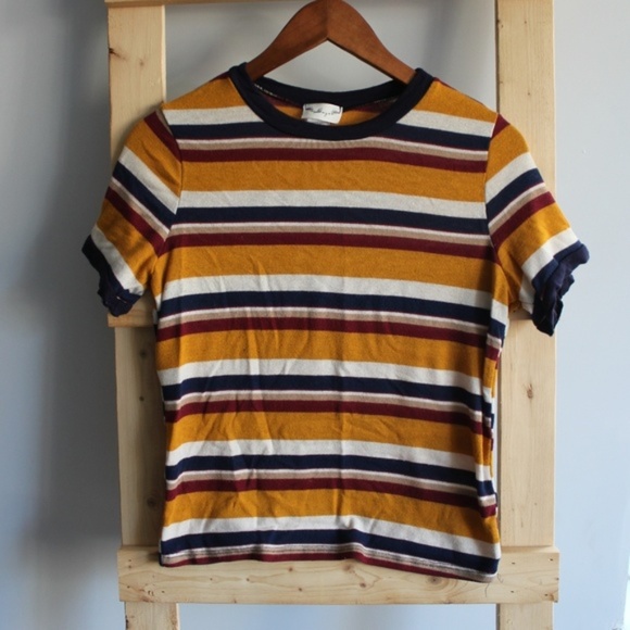 gaze Tops - 🌻Gaze Mustard Yellow Striped Top